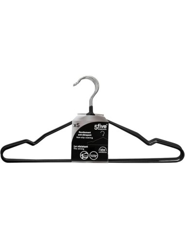 Set 5 Grucce Nero Antiscivolo 5Five | Shopincasa