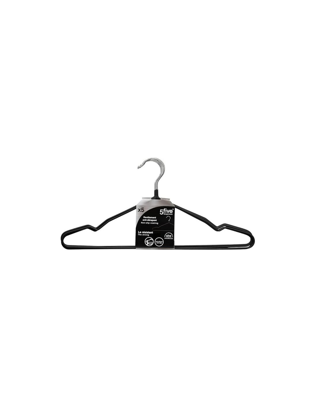 Set 5 Grucce Nero Antiscivolo 5Five | Shopincasa