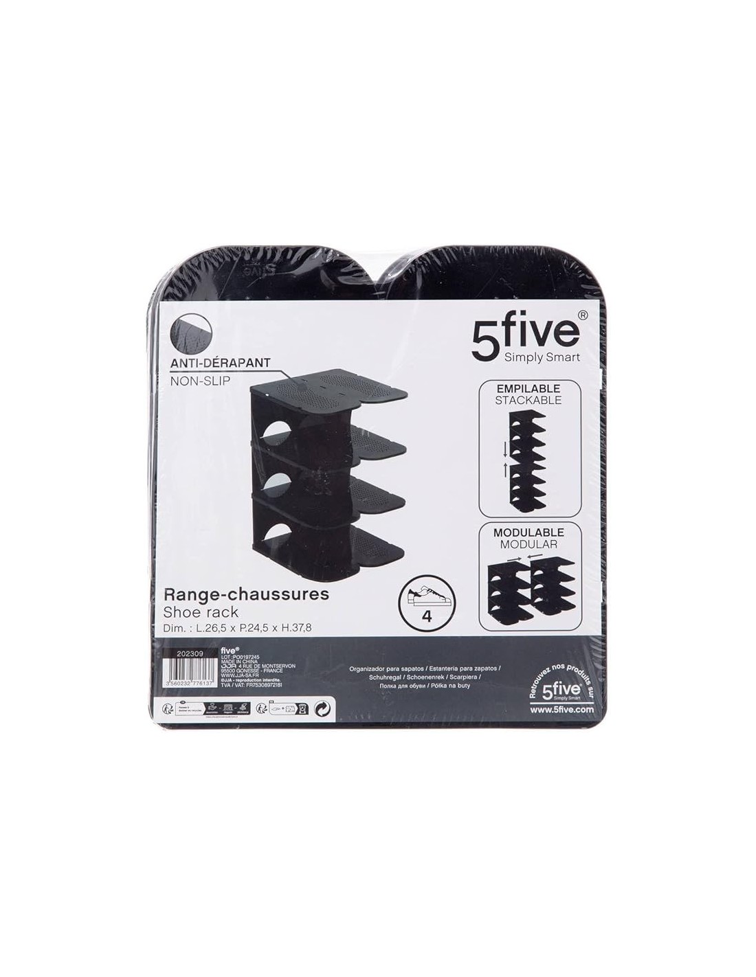 Scarpiera in Plastica 5five 4 Ripiani | Shopincasa.it
