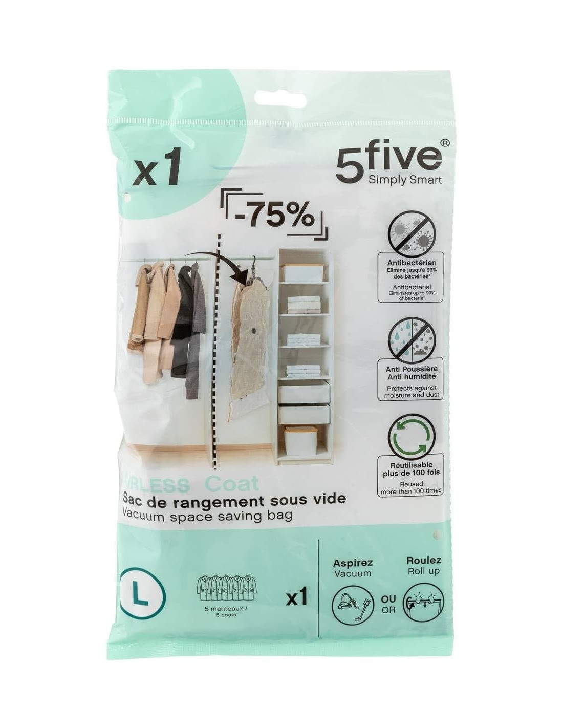 Sacco Compressore 5five Air-Coat 160x70 cm | Shopincasa.it