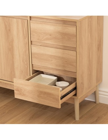 Credenza 5five Abana 3 Cassetti Effetto Rovere Naturale | Shopincasa.it