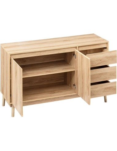 Credenza 5five Abana 3 Cassetti Effetto Rovere Naturale | Shopincasa.it