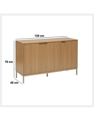 Credenza 5five Tasso 3 Ante Effetto Legno Naturale 120 cm | Shopincasa.it