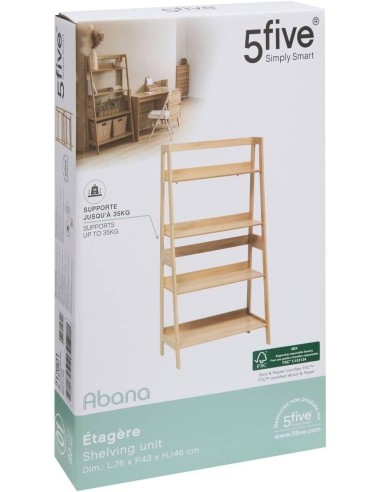 Scaffale 5five Abana 4 Livelli Legno Chiaro | Shopincasa.it