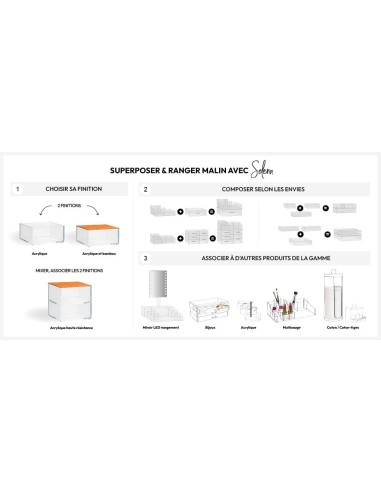 Portagioie 5five Selena 3 Cassetti Trasparente | Shopincasa.it