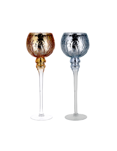 COPPA PORTACANDELA 80765 VETRO H40CM ASSORTITO