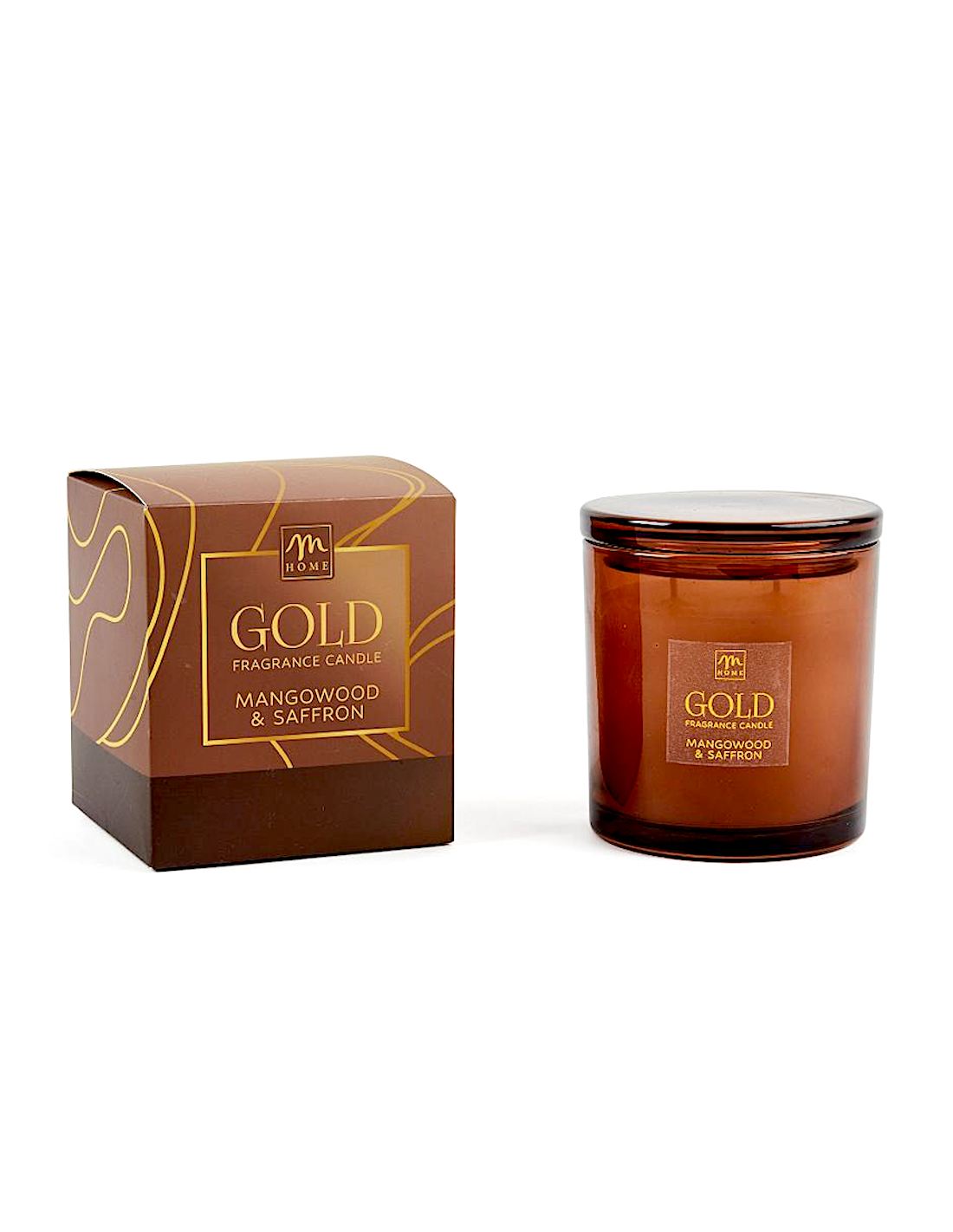 candela profumata mangowood saffron 330 g in vetro | shopincasa.it