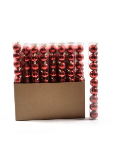 CONF 9 SFERE ROSSE 4CM PLASTICA