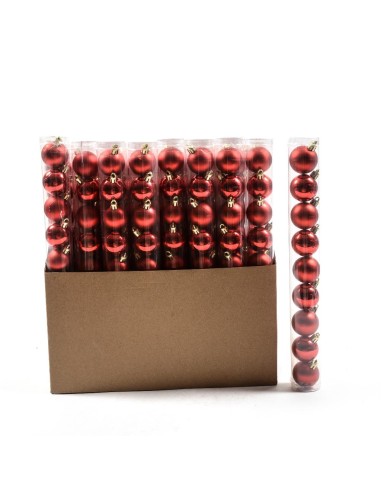 CONF 9 SFERE ROSSE 4CM PLASTICA