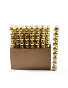 CONF 9 SFERE ORO 4CM PLASTICA