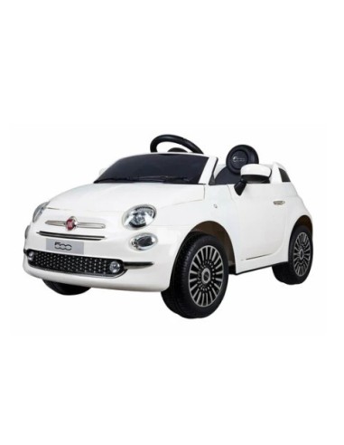 Auto elettrica bambini Fiat 500 12V bianca con telecomando | shopincasa.it
