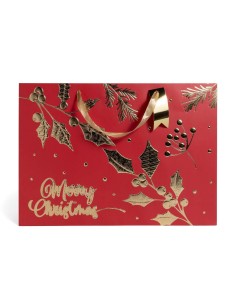 SACCHETTO LAMINATO ROSSO/ORO 44,5X10,5X32CM