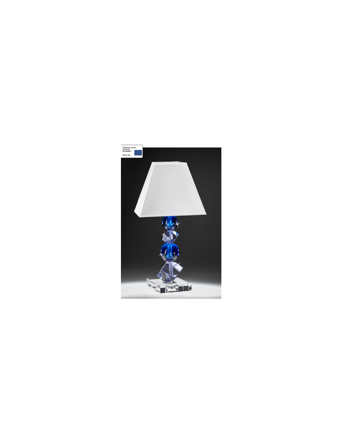 Lume in Cristallo Blu e Lilla – Ranoldi | Shopincasa.it