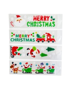 DECORAZIONE GEL FINESTRE NATALIZIO 15X55CM ASSORTITO