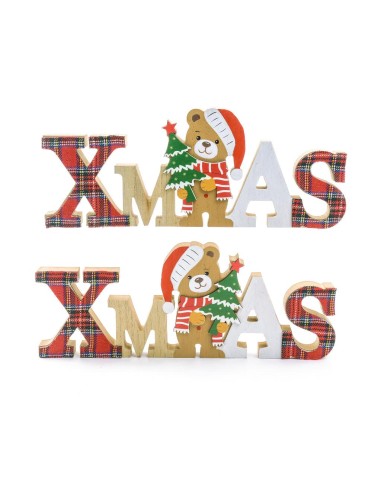 DECORAZIONE SCRITTA LEGNO 29,5X11,5CM ASSORTITO