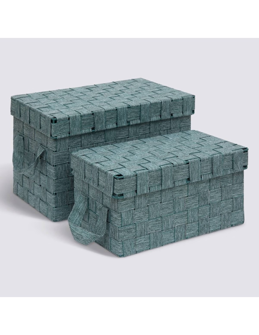 Set 2 Contenitori Lise Verde – Poliestere e Metallo | Shopincasa.it