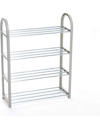 Scarpiera Storage Solutions 64x19x66 cm Grigia – Plastica e Ferro