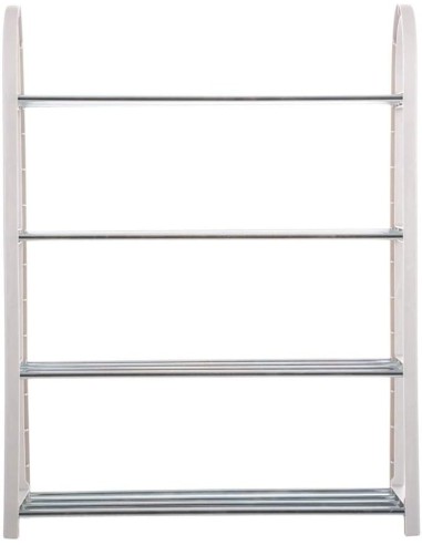 Scarpiera Storage Solutions 64x19x66 cm Grigia – Plastica e Ferro
