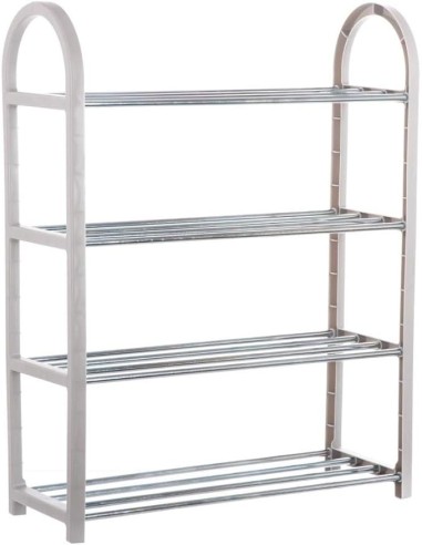 Scarpiera Storage Solutions 64x19x66 cm Grigia – Plastica e Ferro