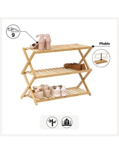 SCARPIERA 202310 PIEGHEVOLE BAMBOO 70X28X52CM su Shop in Casa