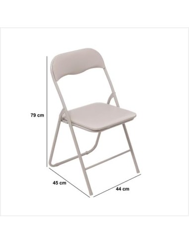 Sedia pieghevole 5five in PVC beige - shopincasa.it