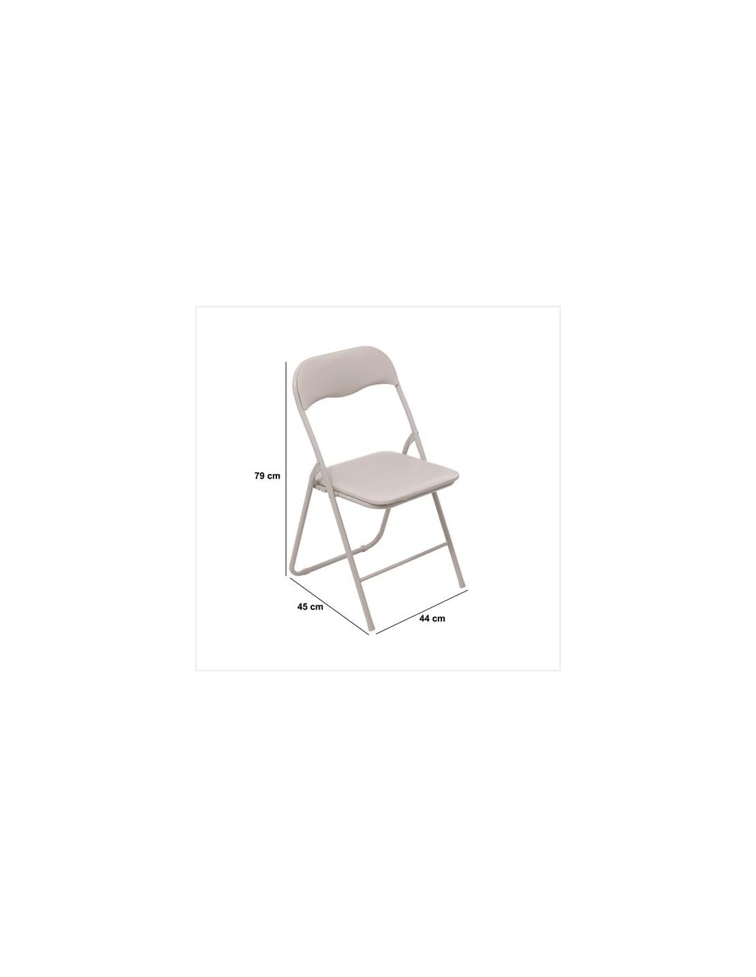 Sedia pieghevole 5five in PVC beige - shopincasa.it