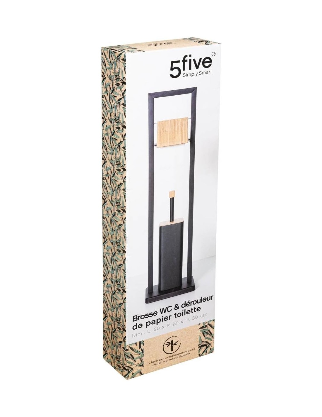 Svolgitore e spazzola Naturéo nero 5five - shopincasa.it
