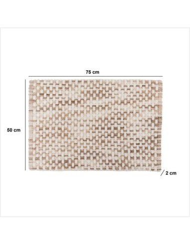 Tappeto da bagno intrecciato 5five taupe 50x75 cm - shopincasa.it