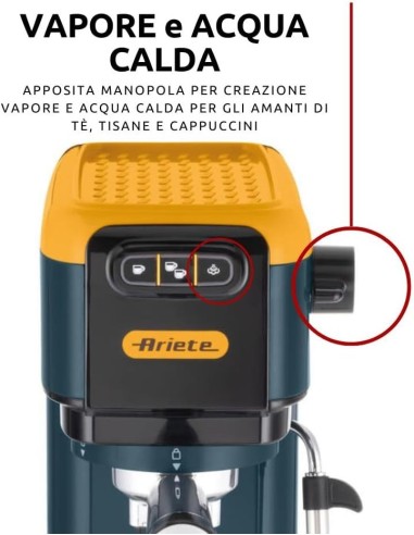Ariete Mango Yellow Macchina Caffè Espresso 15 Bar | Shop in Casa