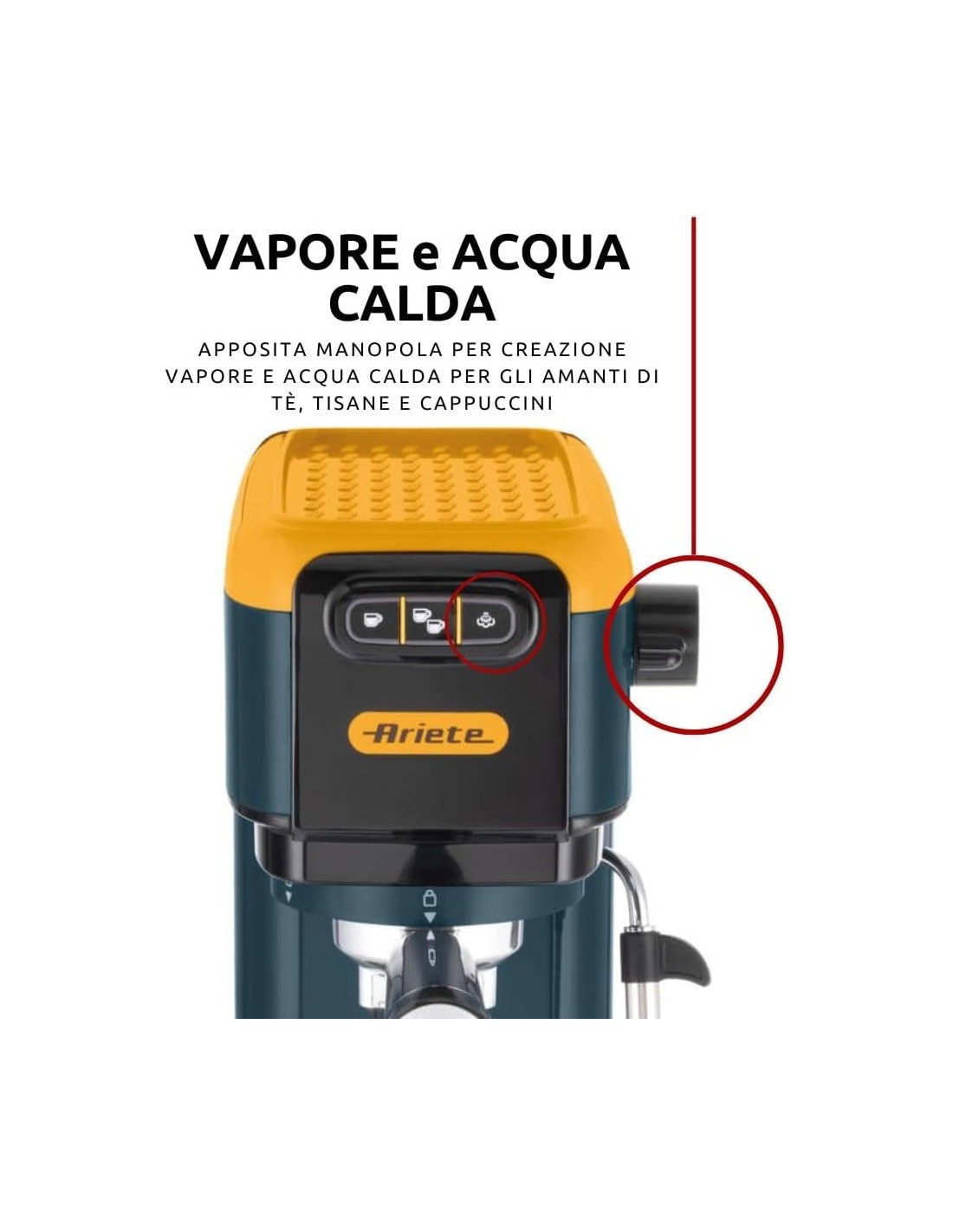 Ariete Mango Yellow Macchina Caffè Espresso 15 Bar | Shop in Casa