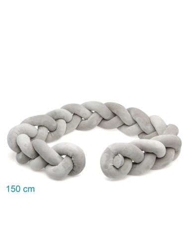 Treccia Protettiva per Lettino e Culla Grigio 1,50m - Kiokids | Shopincasa.it