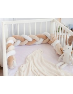 Treccia protettiva culla e lettino beige 1,50 m | shopincasa.it