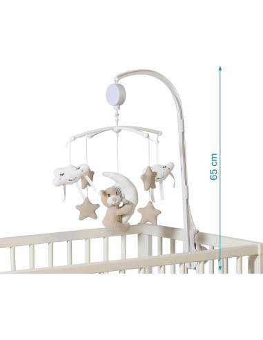 Giostrina Musicale Culla Orsetto Beige Kiokids | Shopincasa.it