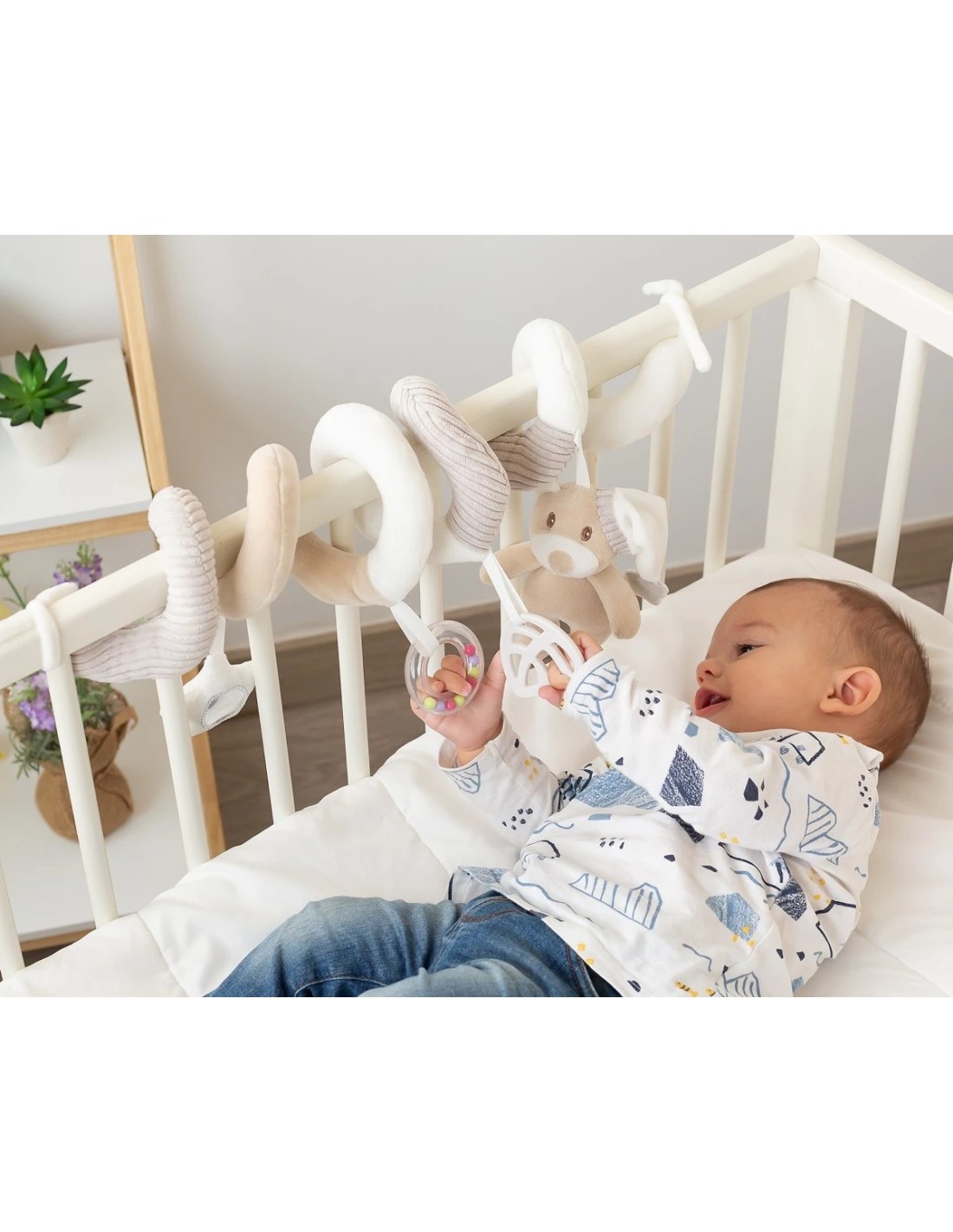 Peluche Spirale Orsetto Beige Kiokids - Shopincasa.it