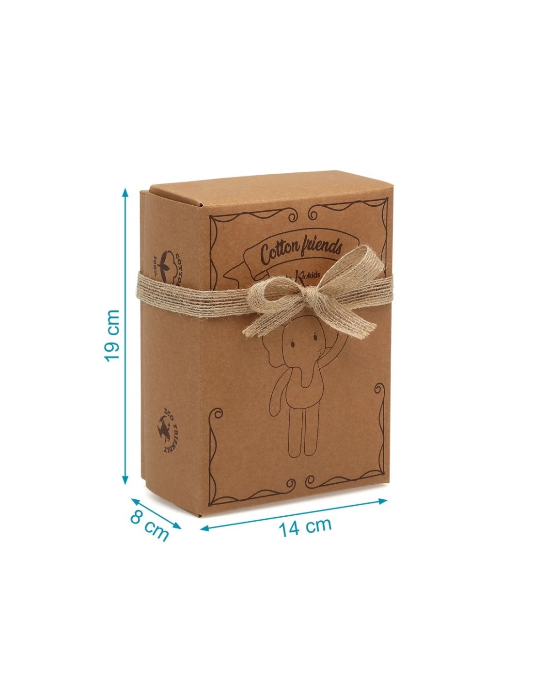 Elefante Massaggiagengive e Sonaglio in Cotone e Legno – Sicuro e Eco-Friendly
