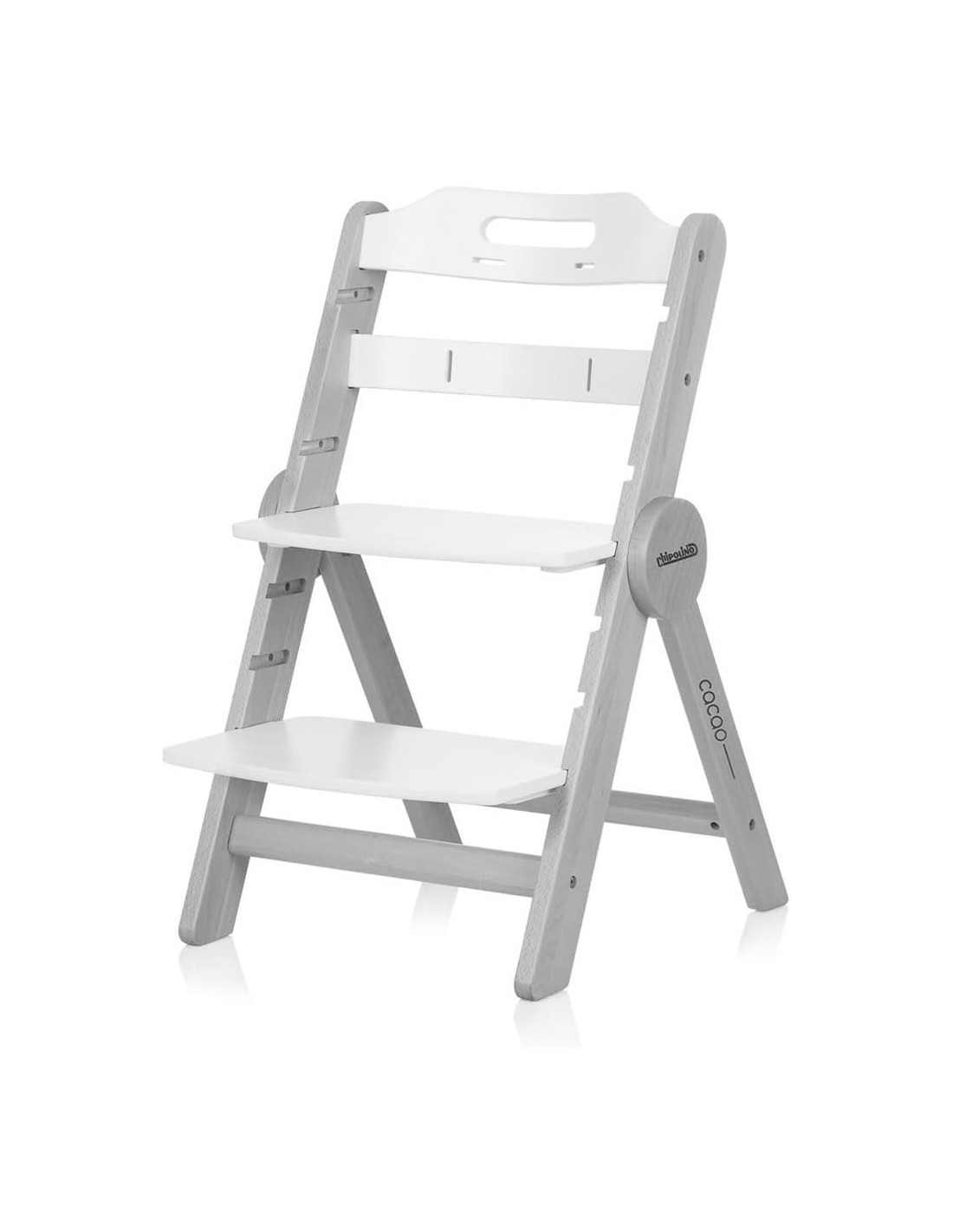 Chipolino Seggiolone in legno Cacao grigio – Sicuro e regolabile | Shopincasa