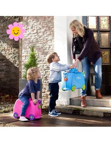 Trunki Valigia Cavalcabile Trixie Rosa – Trolley bambini bagaglio a mano | Shopincasa