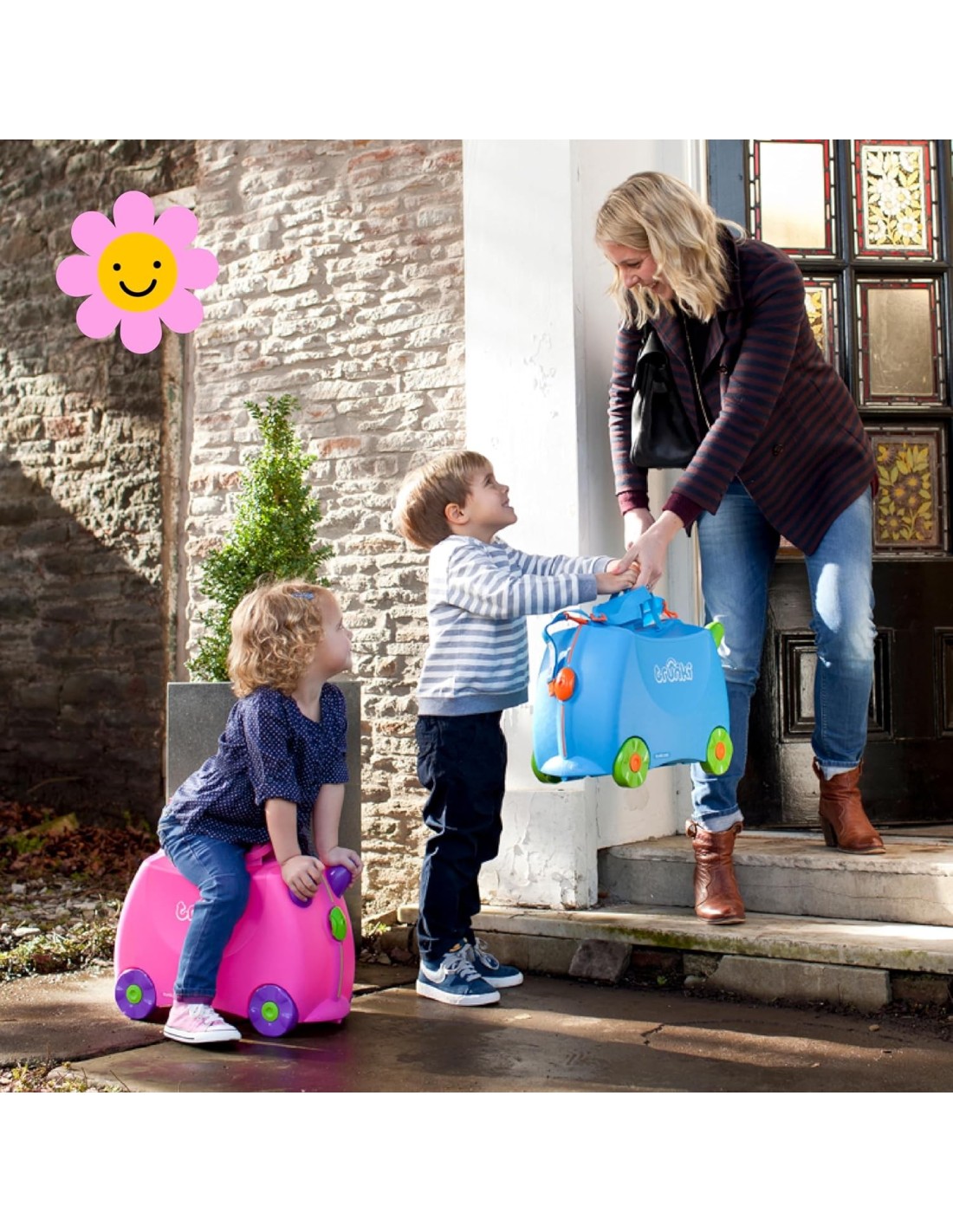Trunki Valigia Cavalcabile Trixie Rosa – Trolley bambini bagaglio a mano | Shopincasa