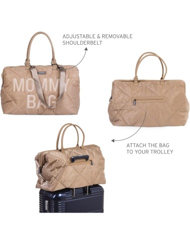 CHILDHOME Mommy Bag Beige trapuntata – Borsa cambio e da viaggio XL | Shopincasa