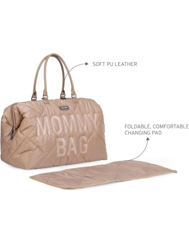 CHILDHOME Mommy Bag Beige trapuntata – Borsa cambio e da viaggio XL | Shopincasa
