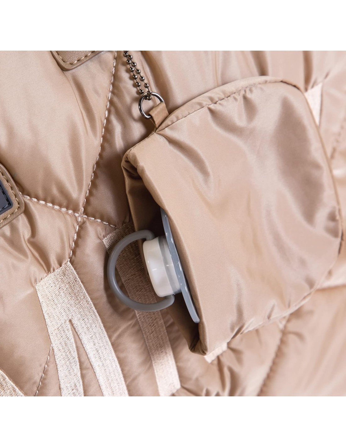 CHILDHOME Mommy Bag Beige trapuntata – Borsa cambio e da viaggio XL | Shopincasa