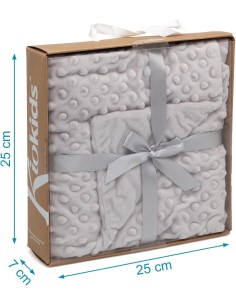 Copertina per bebè Kiokids in ciniglia grigia - Shop in Casa 2