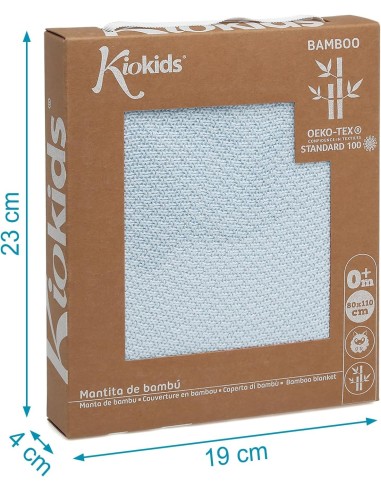 Kiokids Copertina Bambù Azzurro 80x110 cm | Shopincasa.it