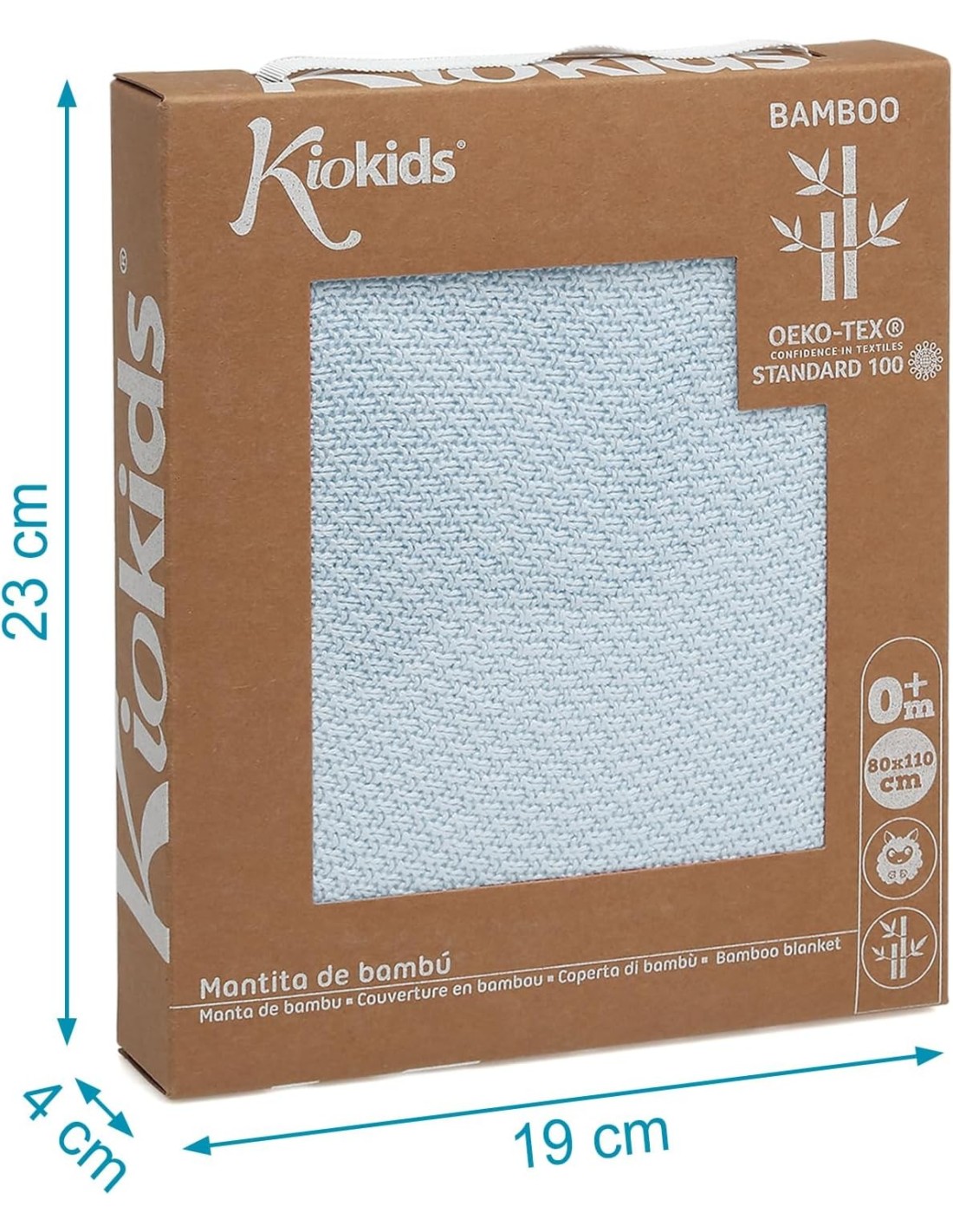 Kiokids Copertina Bambù Azzurro 80x110 cm | Shopincasa.it