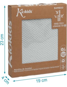 Kiokids Copertina Bambù Grigio 80x110 cm | Shopincasa.it