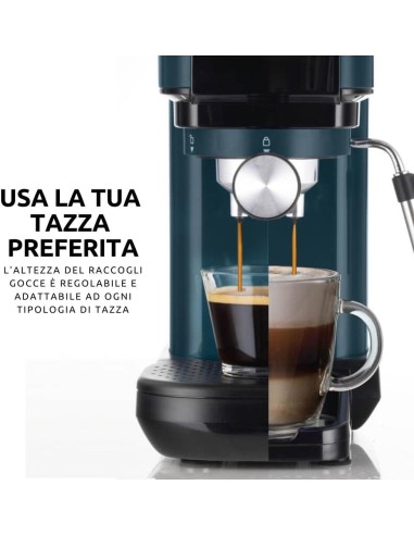 Ariete Light Aquamarine Macchina Caffè Espresso 15 Bar | Shop in Casa