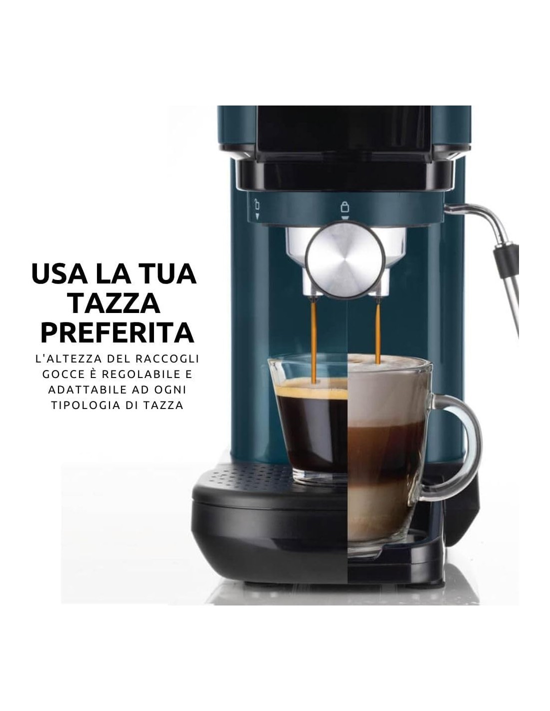 Ariete Light Aquamarine Macchina Caffè Espresso 15 Bar | Shop in Casa