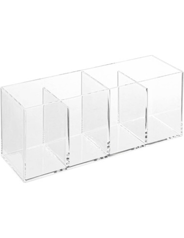 5five Organizer Selena 4 scomparti trasparente – Da scrivania | Shopincasa