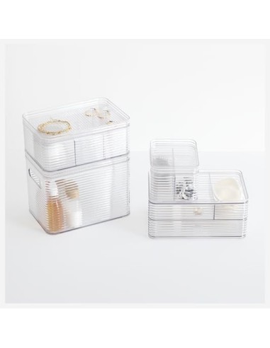 5five Organizzatore per cassetti Plastor trasparente 23,3 x 10,5 cm | Shopincasa