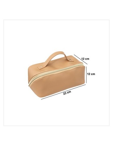 Trousse da toilette effetto pelle beige – Elegante e compatta | Shopincasa